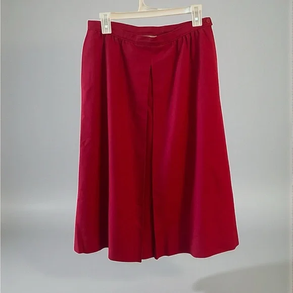 Pendleton Vintage Red Virgin Wool Midi Skirt USA Made A Line Womens - Picture 7 of 7